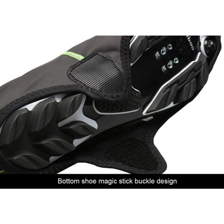 Bicycle Sports Outdoor Cycling Shoe Cover Winter Warm Windproof Waterproof Shoe Cover PU Shoe Cover Cycling Equipment, Size: L(Black Pink)