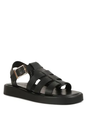 Black Gladiator Sandals