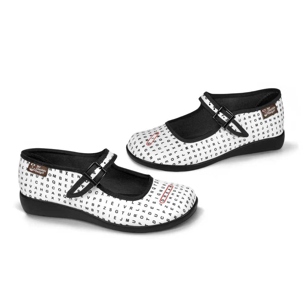 Chocolaticas® Word Search Women's Mary Jane Flat