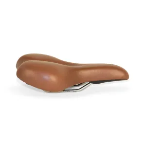 Cushioned Honey Leatherette Saddle