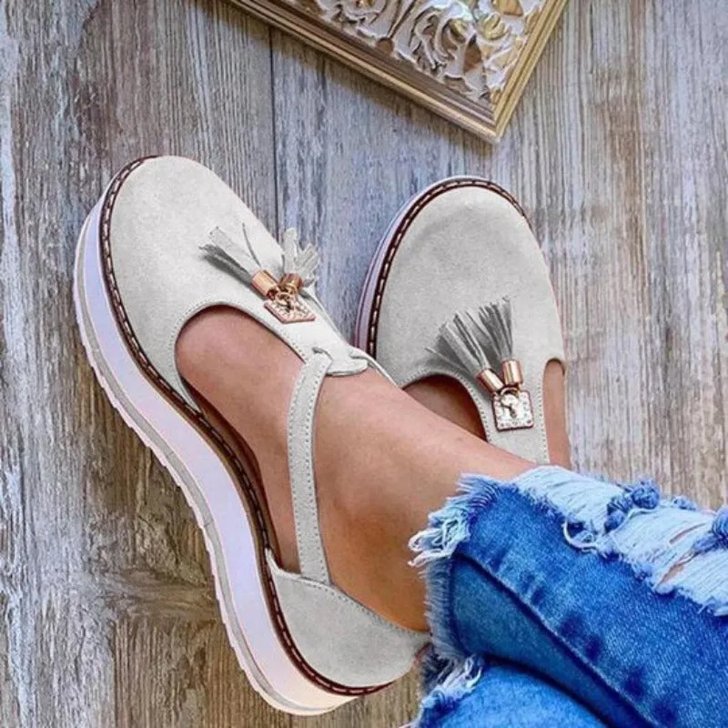 Flock Flat Platform Sandals