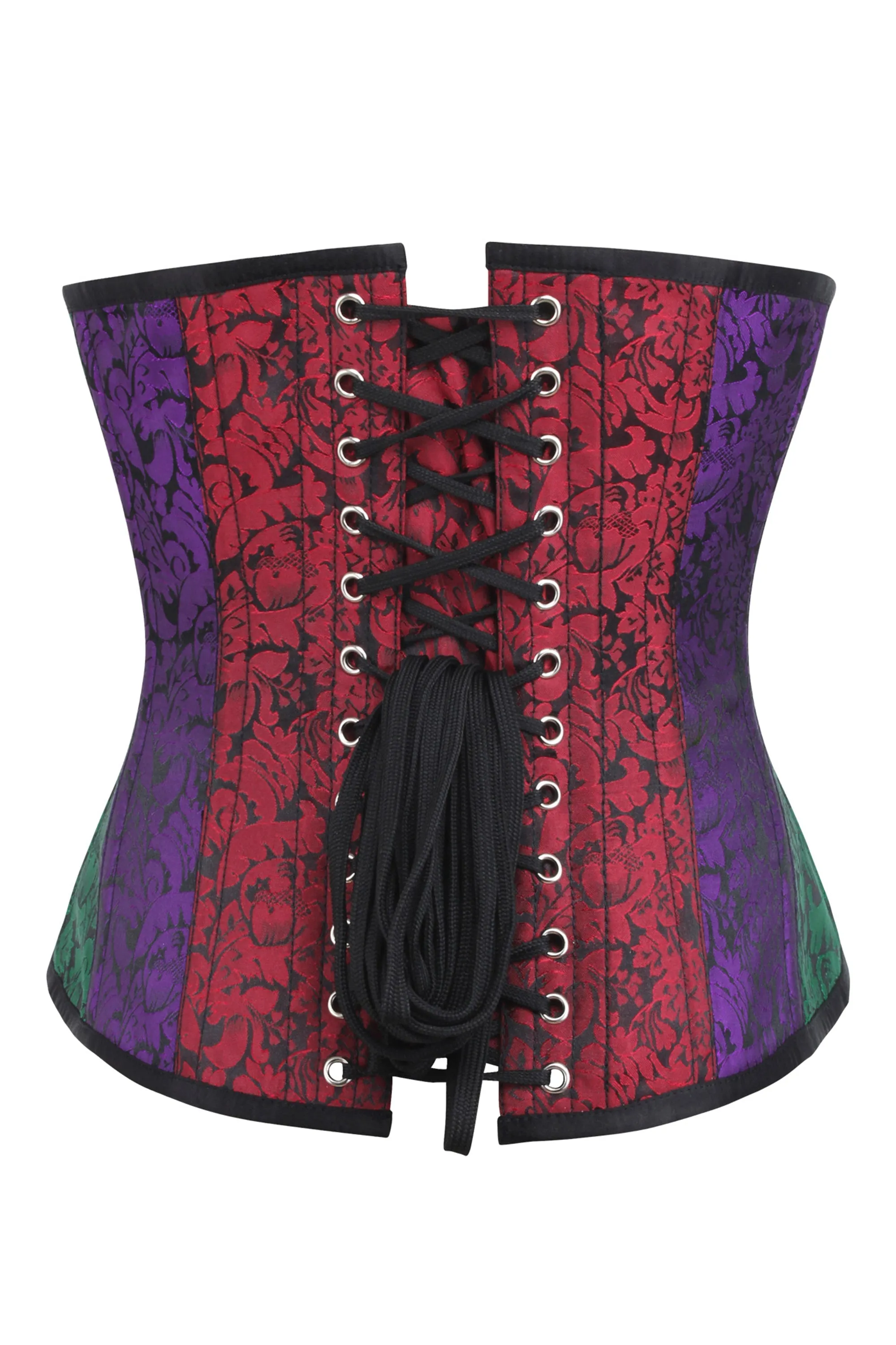 Multicoloured Brocade Underbust Corset