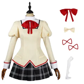 Puella Magi Madoka Magica Cosplay Costume Madoka Kaname School Uniform Halloween Carnival Suit