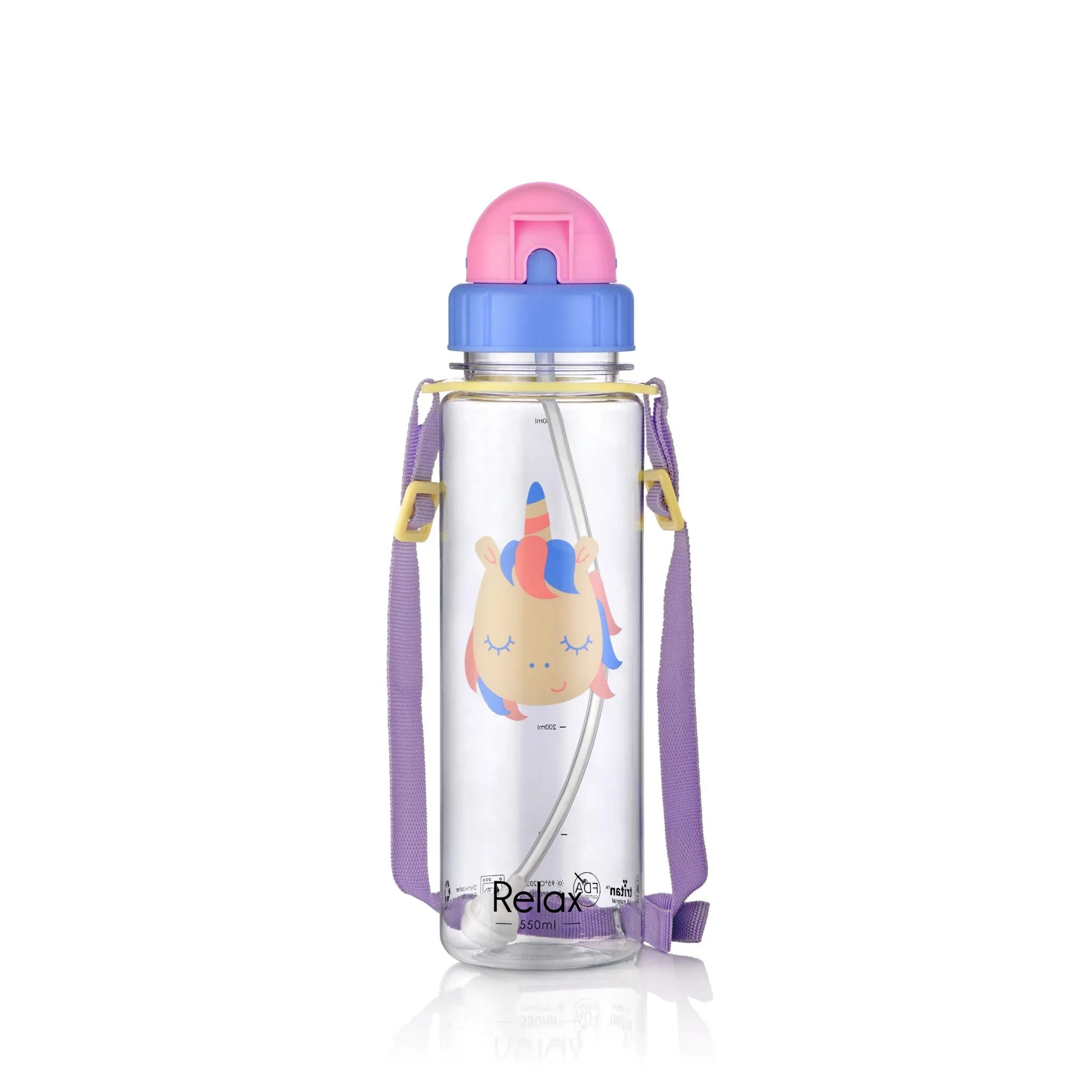 RELAX 550ML EDEN TRITAN KIDS WATER BOTTLE - UNICORN