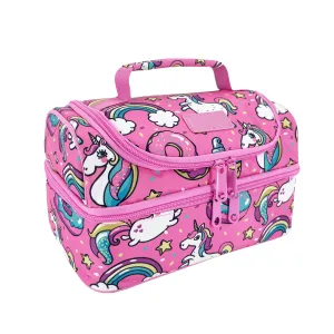 Sachi Double Decker Insulated Lunch Bag - Unicorns