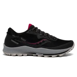 Womens Saucony Peregrine 11 GTX Trail Running Shoes - Black/Cherry