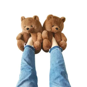 Teddy Bear Plush Warm Indoor Slippers