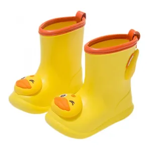 Yellow 190Boys Girls Cartoon Cute Dinosaur Rabbit Children Rain Shoes Waterproof Pvc Rubber Non-slip Soft Toddler Kids Casual Rain Boots